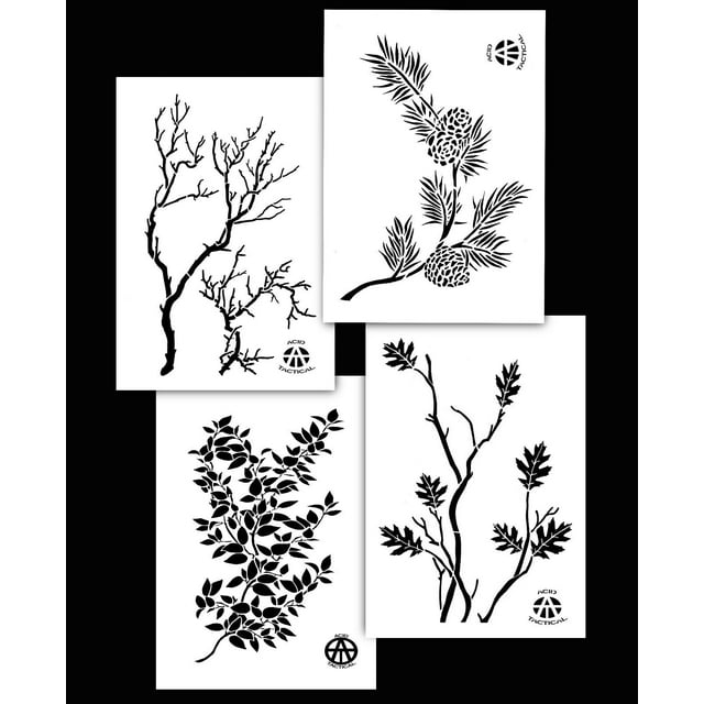 Assorted BRANCH CAMO 4 Pack DIY Jon Boat Hunting Blind Camouflage paint set 14"