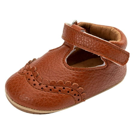 

12-18 Months Baby Girls Shoes Infant Mary Jane Flats Princess Wedding Dress Baby Sneaker Shoes Toddler Shoes Baby Girls Cute Fashion Soft Bottom Sandals Brown