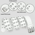 thumbnail image 6 of Maikun Women Belts Grommet Leather Belts for Women Studded Belt Punk Accessories Black&White Belt 2PC, 6 of 7