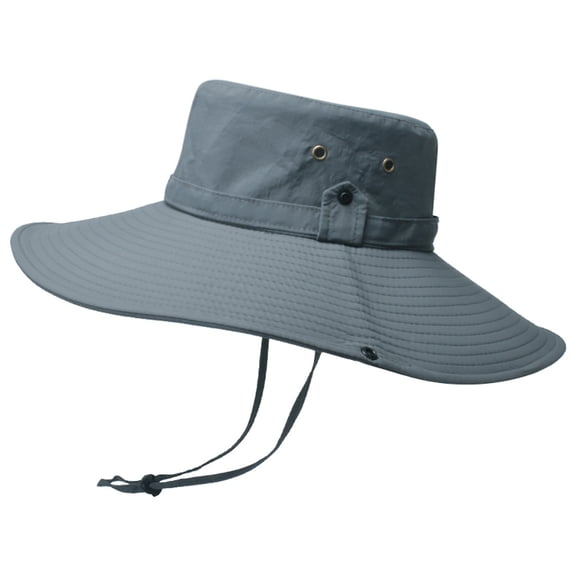 Yuanlong Mens Bucket Hats Wide Brim Solid Color Breathable Fisherman Hats Packable Classic Travel Hat