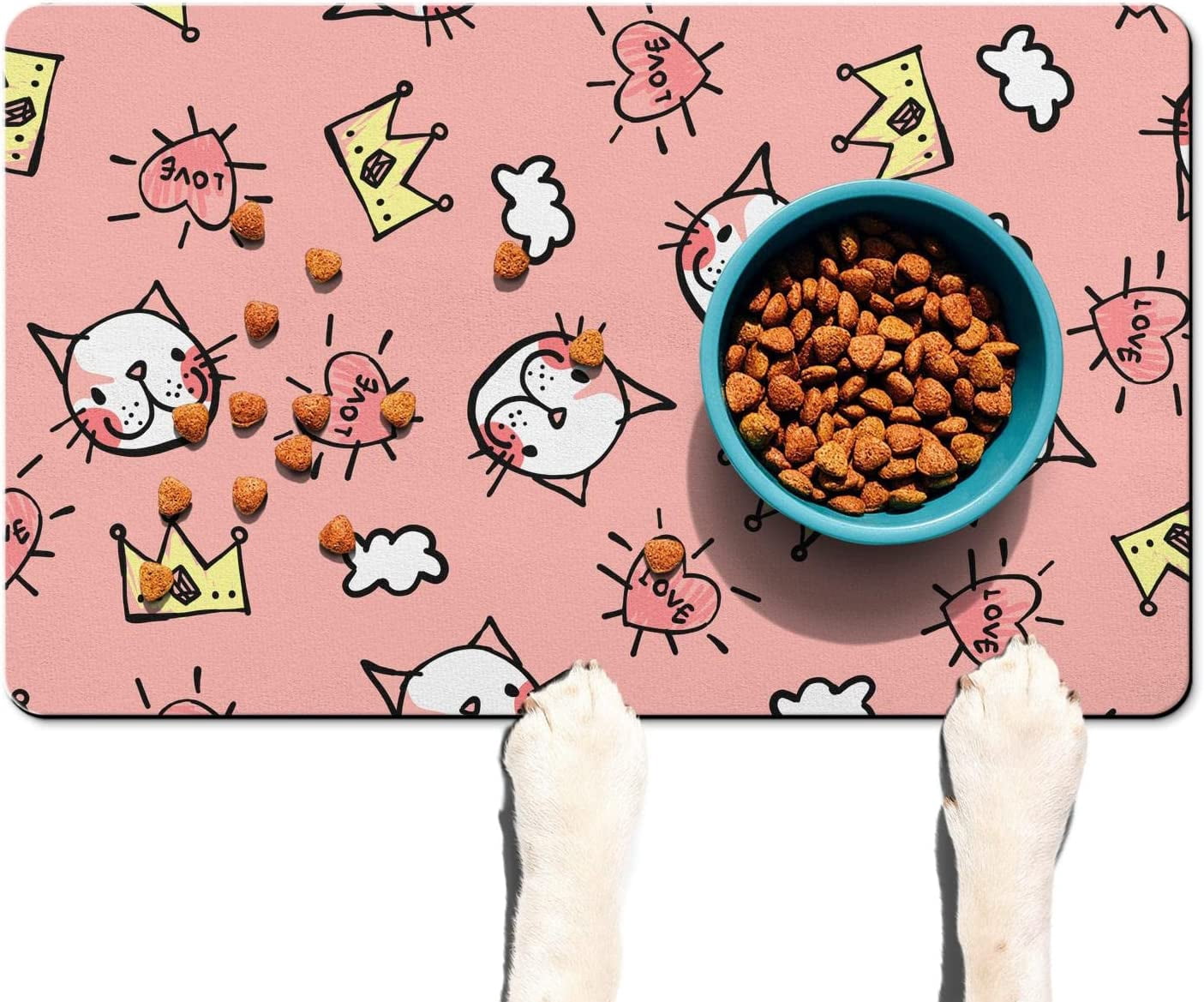 Dog And Cat Mat For Food And Water Pet Placemat Floors Waterproof Non