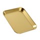 thumbnail image 3 of 1pc de acero inoxidable forma cuadrada placa de almacenamiento placa de postre bandeja de filete (dorado), 3 of 5