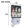 thumbnail image 4 of Yayeee LED Night Light for The Home Plug in With Light Sensors 2 Pack, Green Snowmen, 4 of 6