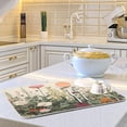 thumbnail image 6 of FREEAMG Herbal Wildflowers Dish Drying Mat for Kitchen Counter, Ultra Absorbent Reversible Microfiber Dishes Drying Rack Pad Heat-resistant Mats 16x18in, 6 of 7