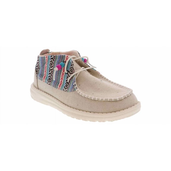 Heydude Wendy Mid Boho Mix Casual Shoe | 40751-1MX White