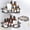 black, variant on HonorHut Corner Shower Caddy with Soap 3 Packs Adhesive Shower Organizers No Drilling Shower Storage Rack for Family Renters Bathroom White
