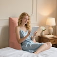 thumbnail image 1 of BKER Reading Bed Resting Pillow Arc Shaped Raised Backrest Headrest Shaped Modern Cushion Supporting Reclining Pillow Used For Decorating Sofas Beds And Windows, 1 of 4