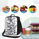 thumbnail image 4 of Fotbe Monochrome Botanical Illustration Lonchera Bolsa de Almuerzo para Hombres y Mujeres, Lonchera de Gran Capacidad, Bolsa de Almuerzo Reutilizable, Bolsa Térmica Aislante, 4 of 7