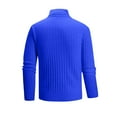 thumbnail image 3 of Domuza Turtleneck Sweater Men Basic Classic Fit Long Sleeve Ribbed Knit Sweaters Fall Winter Warm Fashion Casual Solid Pullover Sweaters Royal Blue M, 3 of 3