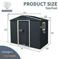 thumbnail image 2 of 8x4 Metal Storage Shed - Black & White Outdoor Storage Unit, 2 of 8