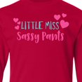 thumbnail image 4 of Inktastic Little Miss Sassy Pants, Sassy, Sassy Girl, Hearts Long Sleeve Youth T-Shirt, 4 of 5