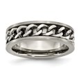 thumbnail image 1 of Titanium 7mm Chain Inlay Brushed Band Size 8.5, 1 of 6