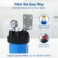 thumbnail image 4 of Express Water Heavy Metal Whole House Water Filter ? Home Water Filtration System ? KDF Filters ? includes Pressure Gauge, Easy Release, and 1? Inch Connections, 4 of 7