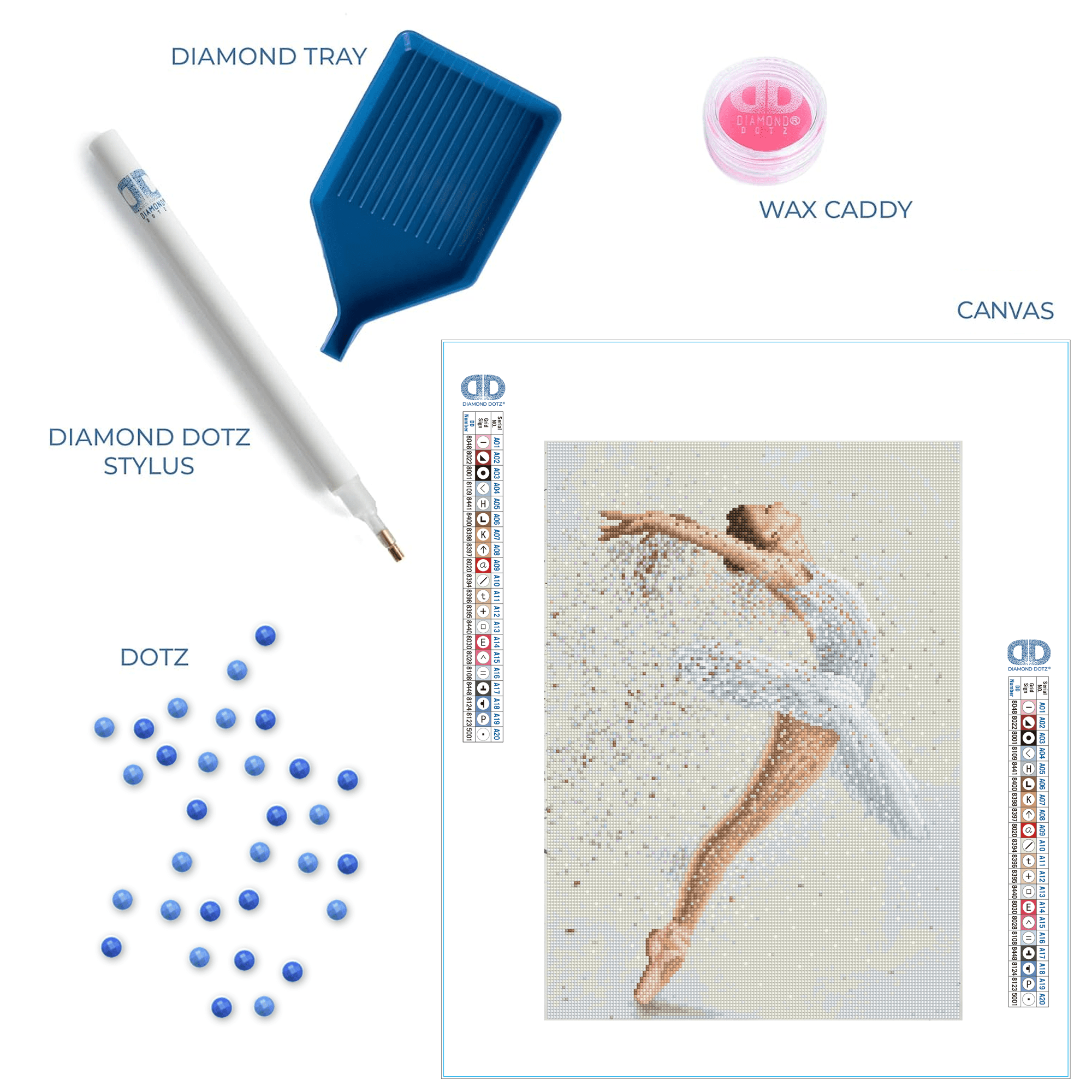 Diamond Dotz Give All Ballet Diamond Painting Kits for Adults - Diamond Art Kits a Relaxing Creative Craft Kit with Dotz Gems 14.5"x20.3"