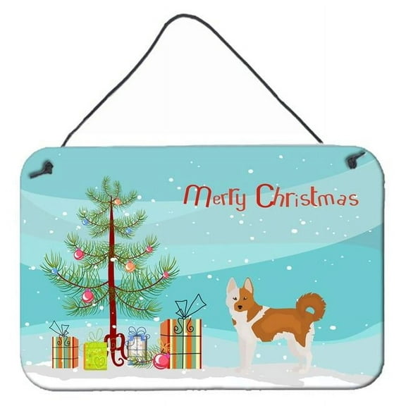 Carolines Treasures CK3475DS812 Nordic Spitz Christmas Tree Wall or Door Hanging Prints 8x12 multicolor