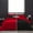 Black/Red, variant on D.N.G. BEDDINGS 3 Piece Luxury Reversible Diamond Pattern Comforter Set Premium Super Soft, All Season 800 TC, 100% Egyptian Cotton King/California King Size Black/Red Solid Color