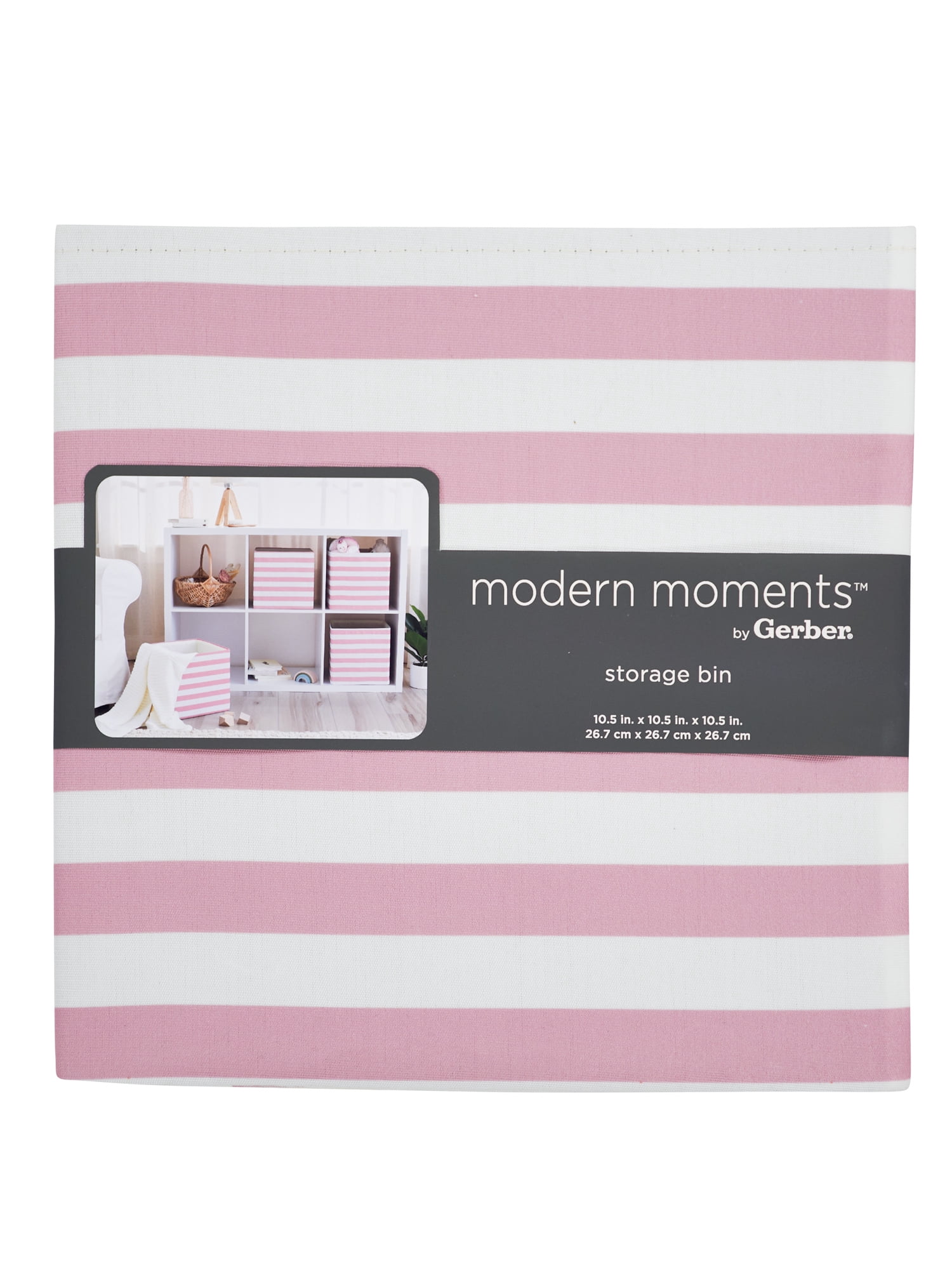 Modern Moments By Gerber Baby Foldable Poly Square Storage Bin, Infant Pink