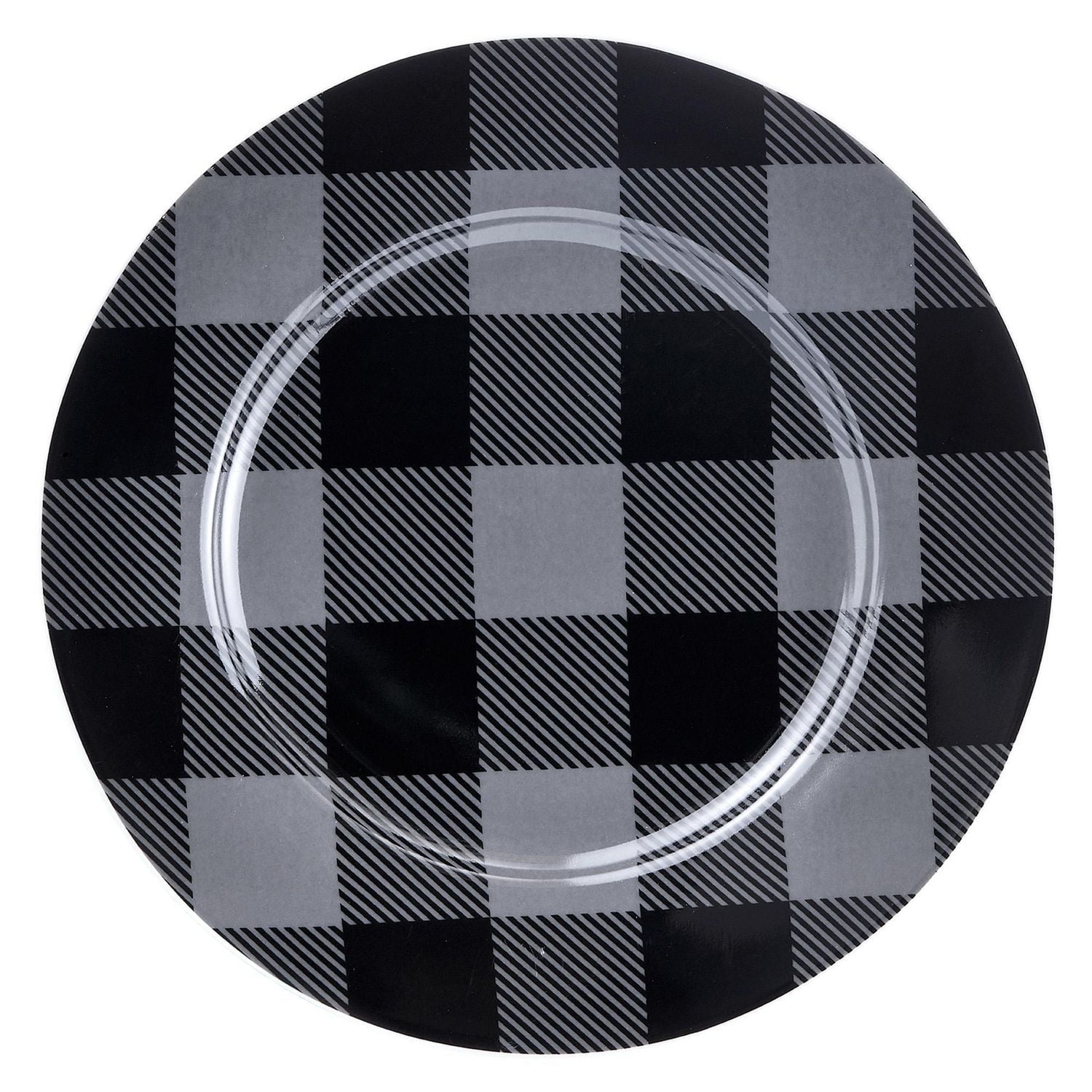 Buffalo Plaid Grey/Black 16PC Dinnerset