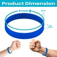 thumbnail image 2 of GOGO 12 Pcs Adult Rubber Bracelets, Silicone Wristbands, Party Accessories - Cambridge Blue, 2 of 7