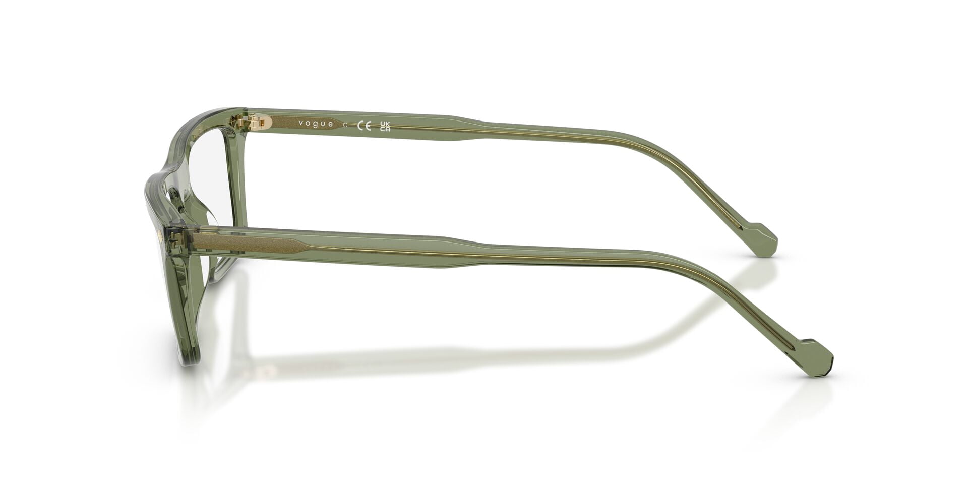 Vogue VO5686 Unisex Transparent Green Acetate Eyeglasses, 55mm