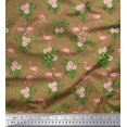 thumbnail image 1 of Soimoi Poly Georgette Fabric Floral & Cute Animals Cartoon Print Fabric by Yard 52 Inch Wide, 1 of 1