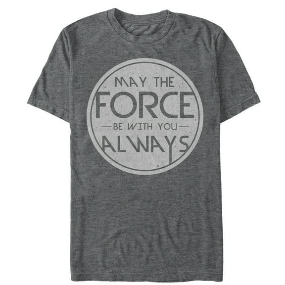Men's Star Wars May the Force Be With You Always Graphic Tee Charcoal Heather Medium