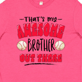 thumbnail image 4 of Inktastic That's My Awesome Brother out There with Baseballs Youth T-Shirt, 4 of 5