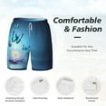 thumbnail image 5 of Sigee Butterflies And Waterlily In Water Print Mens Swim Trunks with Compression Liner Quick Dry Swim Stretch Beach Shorts with Pockets,S-3XL, 5 of 7