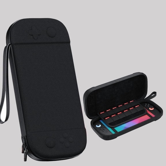 OHDufiry Slim Carrying Case for Nintendo Switch 2 (2025), Protective Compact Hard EVA Shell with 10 Game Card Slots, Lightweight Travel Pouch Portable for Console Storage Protection