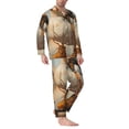 thumbnail image 2 of Fotbe Hiking Duck Pattern Long Sleeve Pajama Set for Men,Sleepwear Set,2-piece Loungewear Set,Soft PJs Comfy Nightwear with Pockets-Small, 2 of 7