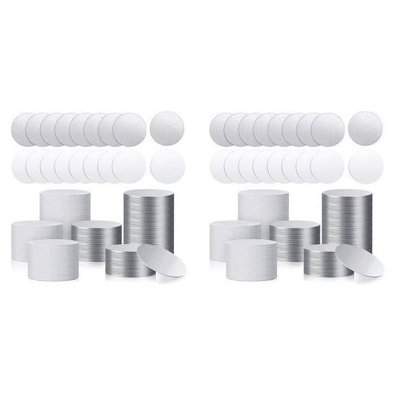 Sublimation Blank Aluminum Stickers Set Round Blank Bezel Pendant Tray Aluminum Sheet, Sublimation Blank Discs (100Pcs)