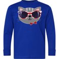 thumbnail image 3 of Inktastic 4th of July Girl Patriotic Cat Long Sleeve Youth T-Shirt, 3 of 5