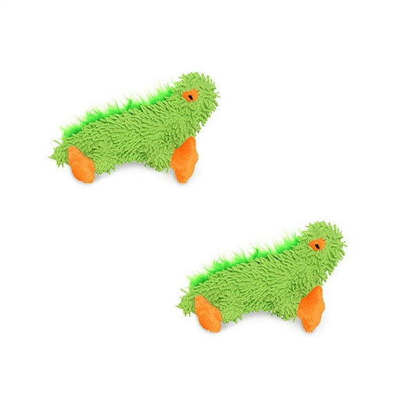 Mighty Jr Micro Lizard Durable Plush Squeaky Dog Toy, 2 Pack