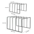 thumbnail image 2 of 1 Pc Incline File Organizer for Desk with 5 Slot Metal Wire Mesh File Rack Sorter for Home School Office Letter Mail Paper Document Folder Desk Accessories, Black, 2 of 2