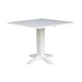 thumbnail image 1 of International Concepts T08-36SDP Square Dual Drop Leaf Dining Table - White, 1 of 1