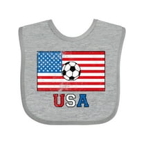 Inktastic USA Soccer Boys or Girls Baby Bib
