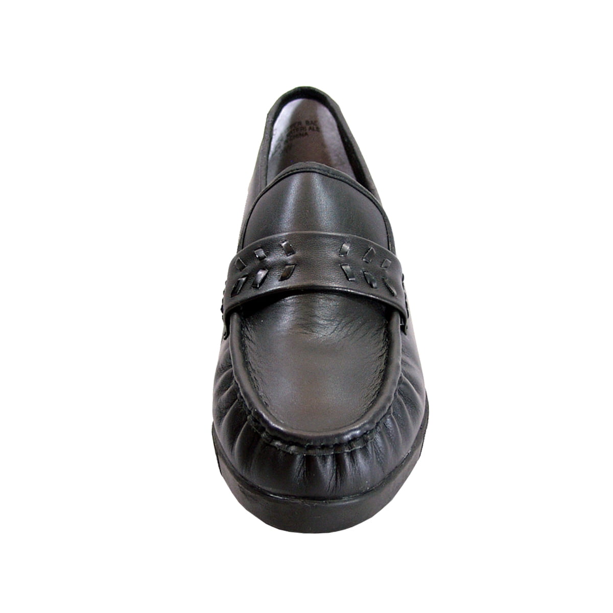 24 HOUR COMFORT Prue Women's Wide Width Moccasin Design Shoes BLACK 9.5