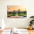 thumbnail image 3 of Elephant Stock Des Moines Park And Skyline Wall Art - Horizontal Canvas Wall Art - Living Room Wall Decor - Places Canvas - Gray And Orange Decor - 12" x 8", 3 of 8