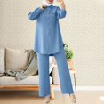 thumbnail image 2 of NMMUED Abayas for Women Muslim Dresses for Women Abaya Dress for Women's Muslim 2 Pieces Sets /, Blue XXXXL, 2 of 5