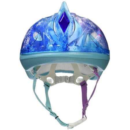 frozen bike and helmet