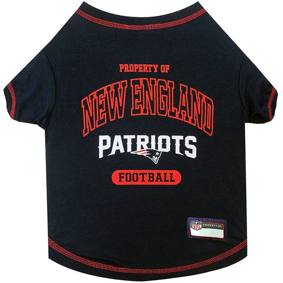Pets First NFL New England Patriots Pet T-Shirt. Licensed, Wrinkle-free, Tee Shirt for Dogs/Cats. Football Shirt