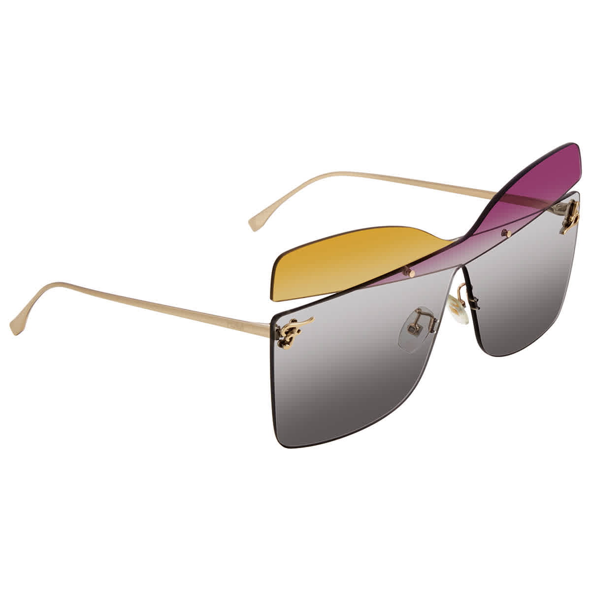 Fendi Dark Grey Gradient Butterfly Ladies Sunglasses FF 0399/S 01B 