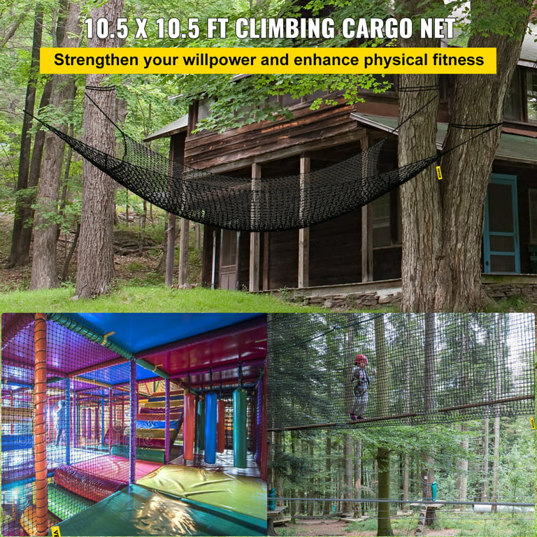 VEVOR Climbing Cargo Net, 10.5 x 10.5 ft Playground Climbing Cargo