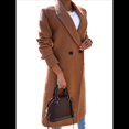 thumbnail image 1 of Abrigos Largos de Lana para Mujer, Gabardina, Blazer Cruzado, Abrigo, Otoño e Invierno Caqui Oscuro M, 1 of 8