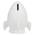 thumbnail image 3 of Hello Hobby Ceramic Paintable Bank Rocket Ship, 5.50" Height White Craft Base, 3 of 7