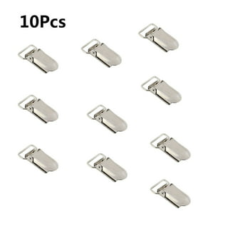 Suspender Mini Clips 5/10/20/30/50 Pcs Metal 15mm 0.5 Bretel Clips Nickel  Clip Flat Clip Pacifier Clip Supplies Bed Sheet Fasteners Clip 