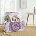 thumbnail image 2 of Sweet Jojo Designs Peony Floral Garden Lavender Purple and Ivory Girl Storage Fabric Toy Box, 2 of 6
