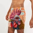 thumbnail image 6 of Luxalzxs Funny Chicken Mens Swim Trunks, Rooster Swimming Trunk for Men, Beach Shorts, Mens Swim Shorts Fashion Quick-Dry Beach Board Shorts, 6 of 6