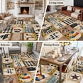 thumbnail image 5 of 5'x8' Area Rugs, Animals Farmhouse Indoor Outdoor Area Rug for Living Room Bedroom, Vintage Farm Country Star Brown Plaid Washable Bathroom Rugs Kitchen Floor Carpet Mats Home Decor Aesthetic, 5 of 8