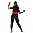 thumbnail image 1 of Costume Ninja Rouge et Noir Furtif, 1 of 9